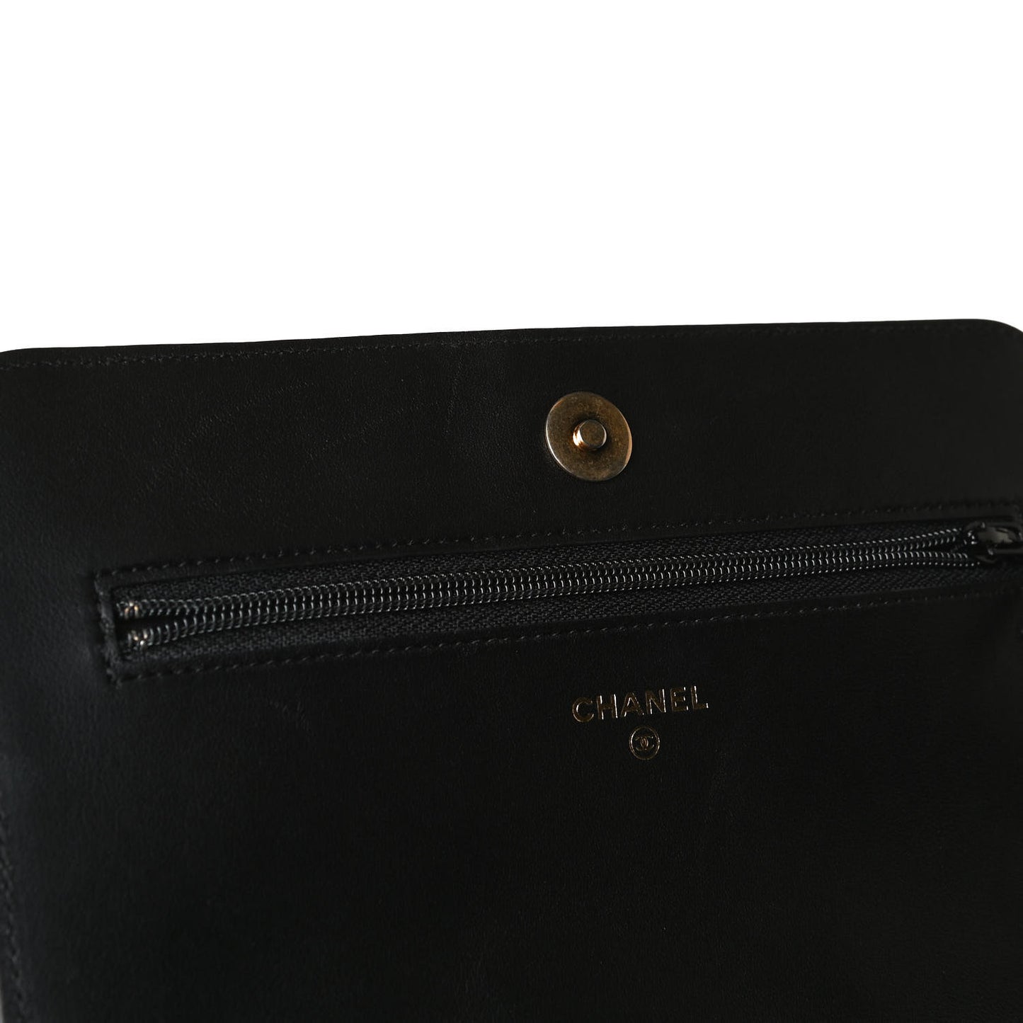Caviar Quilted Boy Wallet On Chain WOC Black