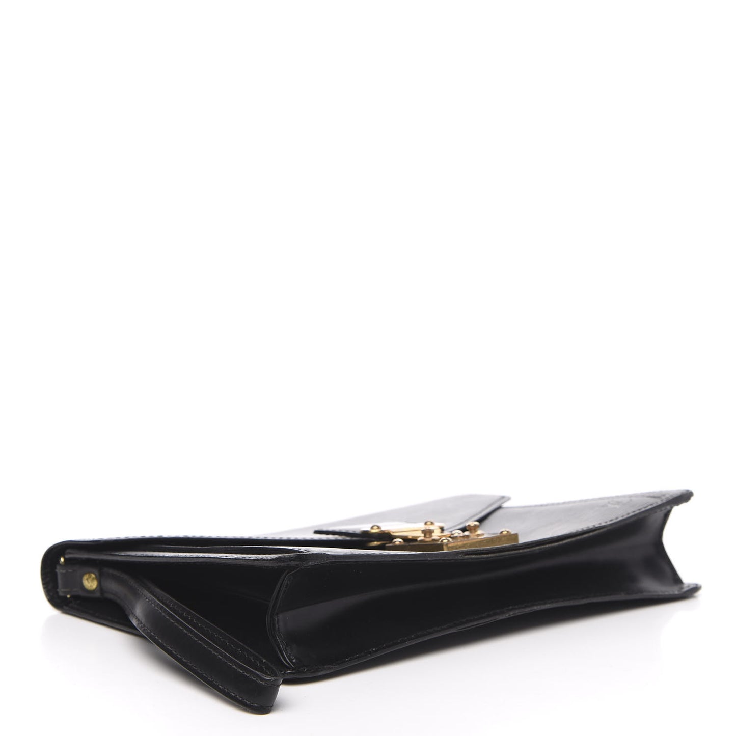 Epi Pochette Sellier Dragonne Clutch Black