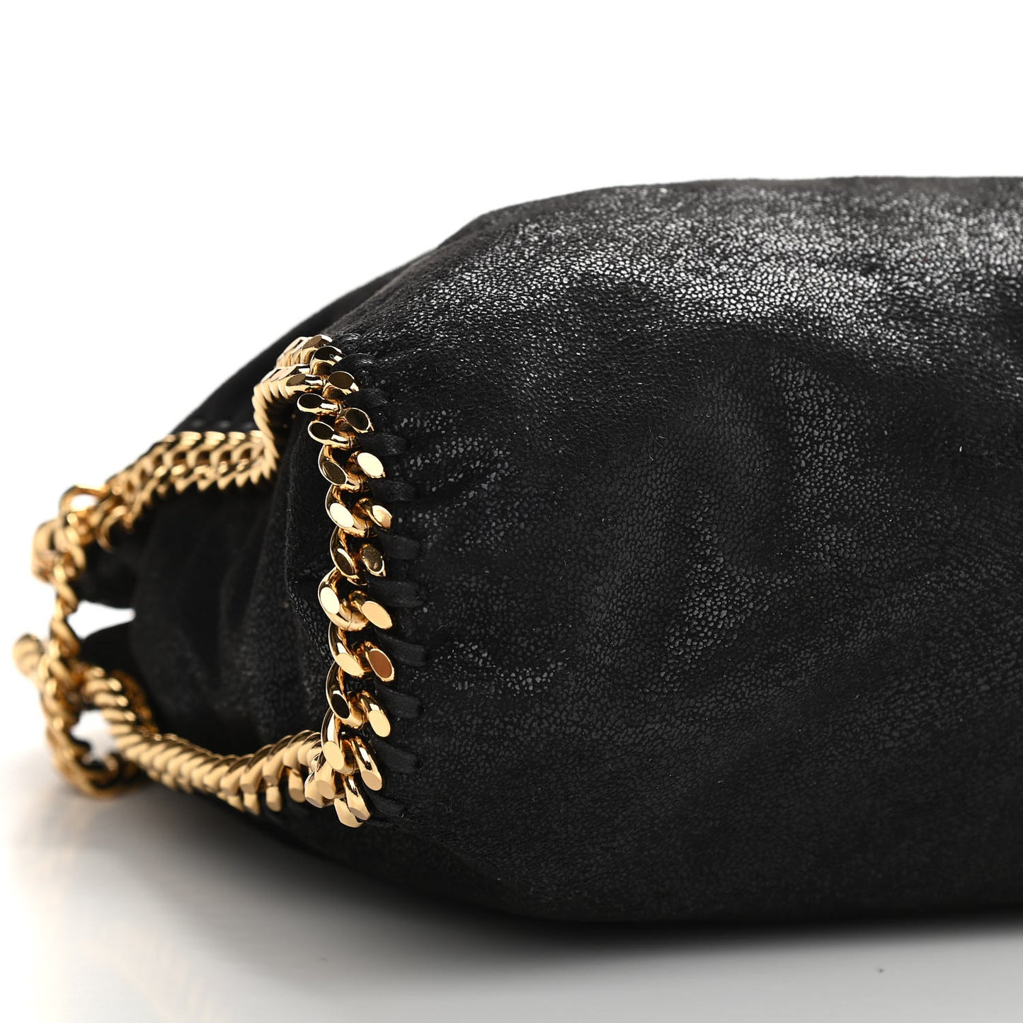 Shaggy Deer Small Falabella Fold Over Tote Black