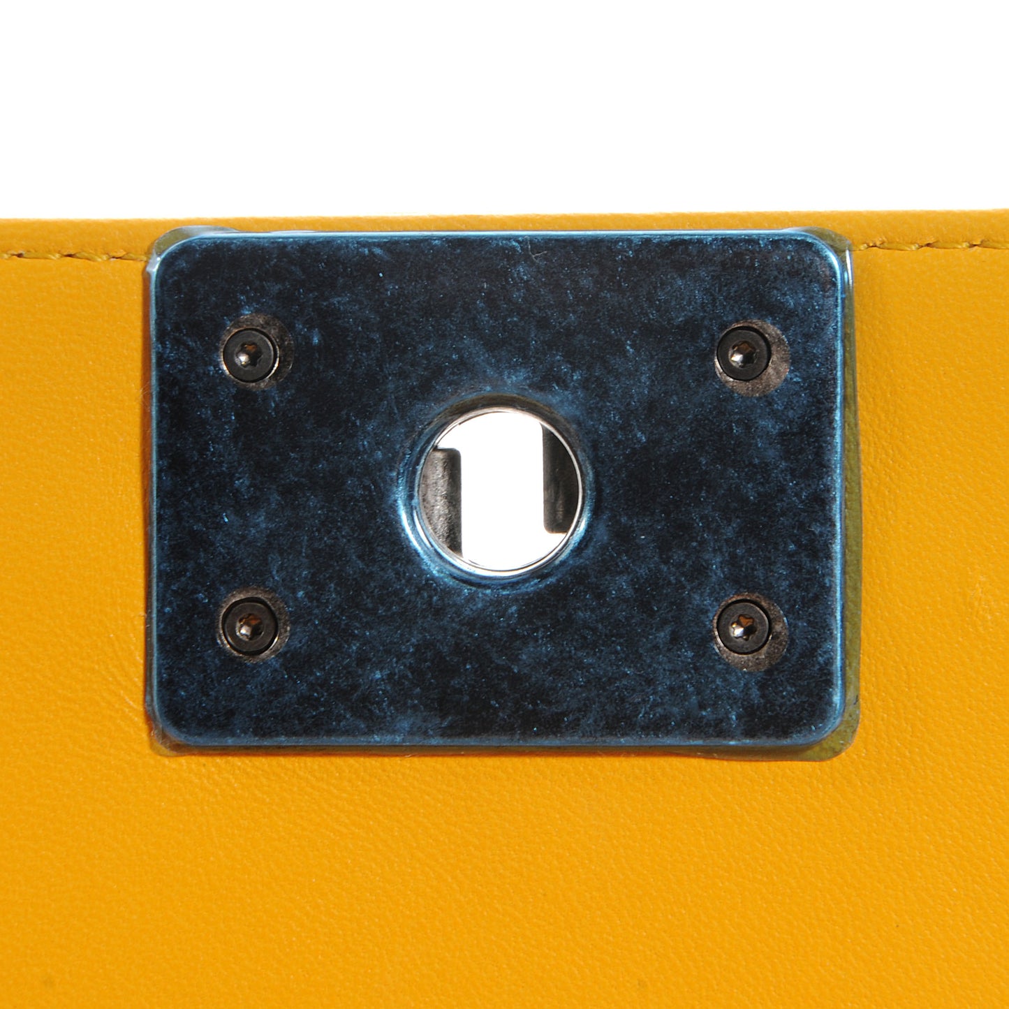 Lambskin Quilted Small Boy Flap Yellow