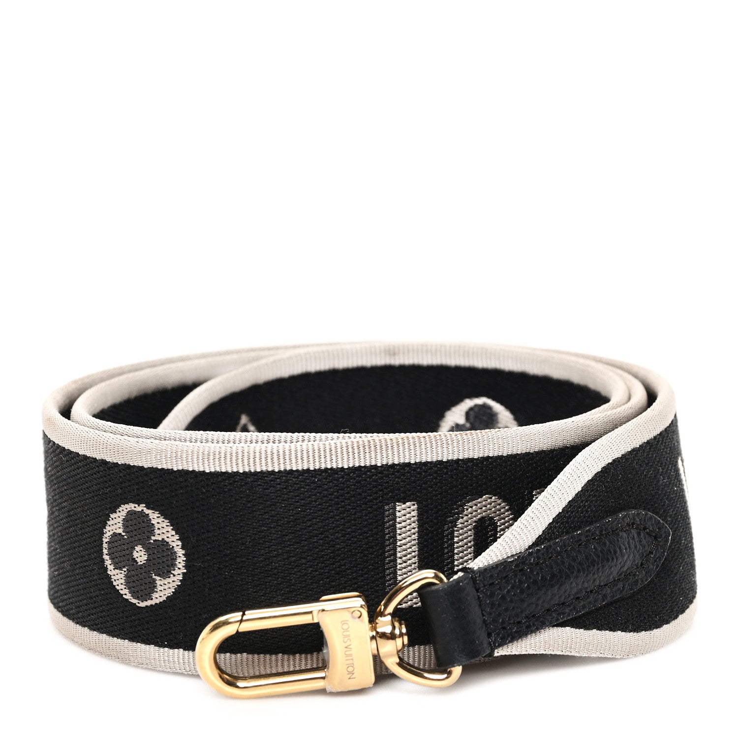 Louis Vuitton Jacquard Diane Shoulder Strap Black Ivory 1 of 3