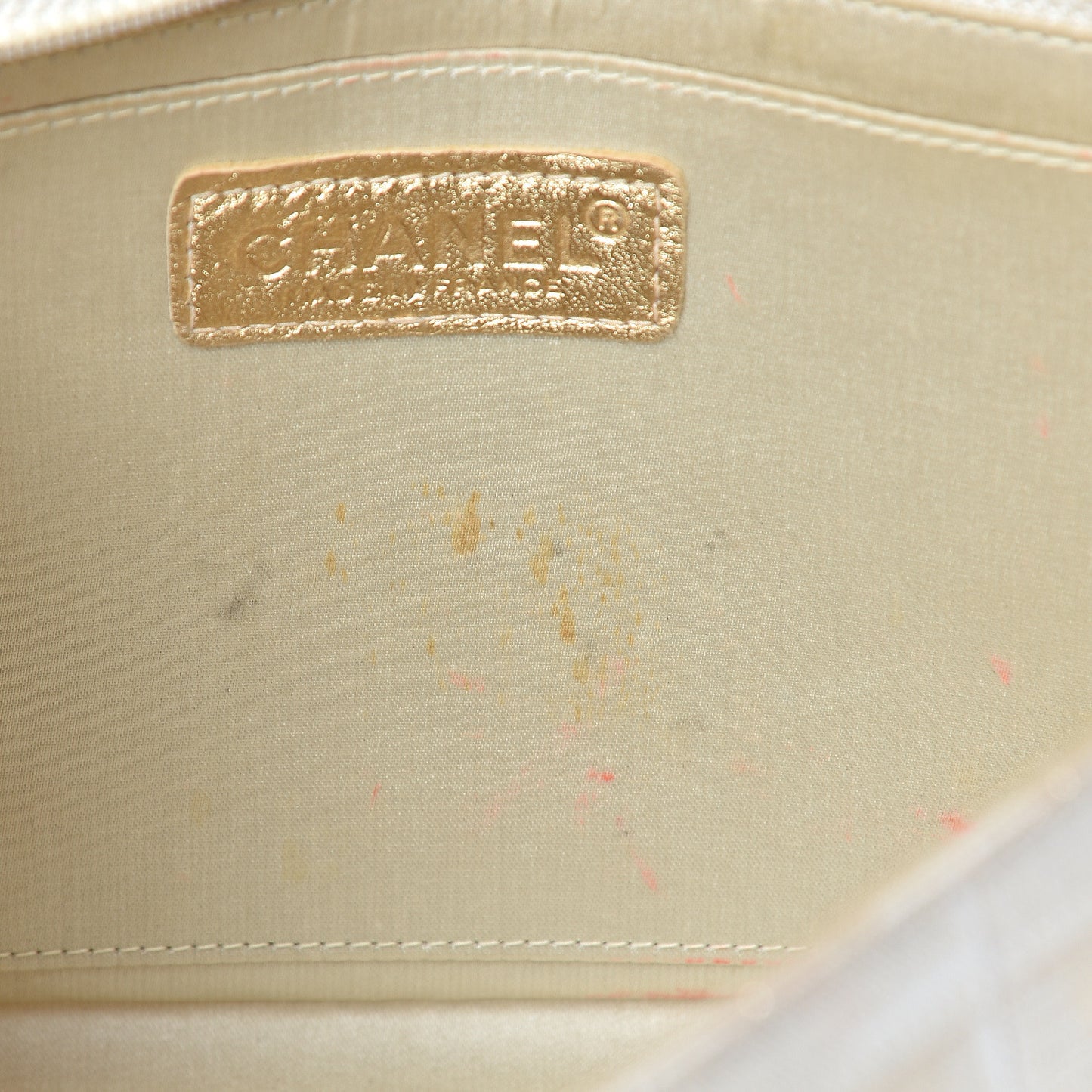 Metallic Nylon Medium Travel Flap Light Gold