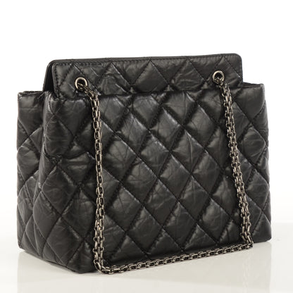 Chanel Aged Calfskin Quilted Reissue 2.55 Tote Black 3 of 8