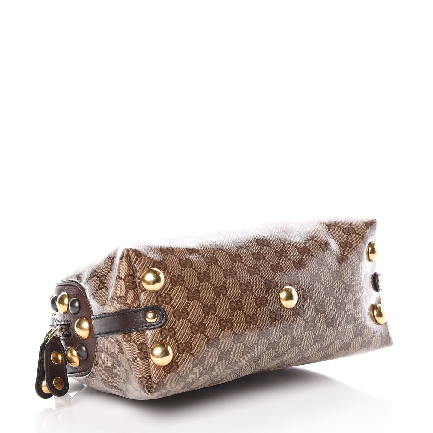 Crystal Monogram Medium Babouska Dome Bag Brown