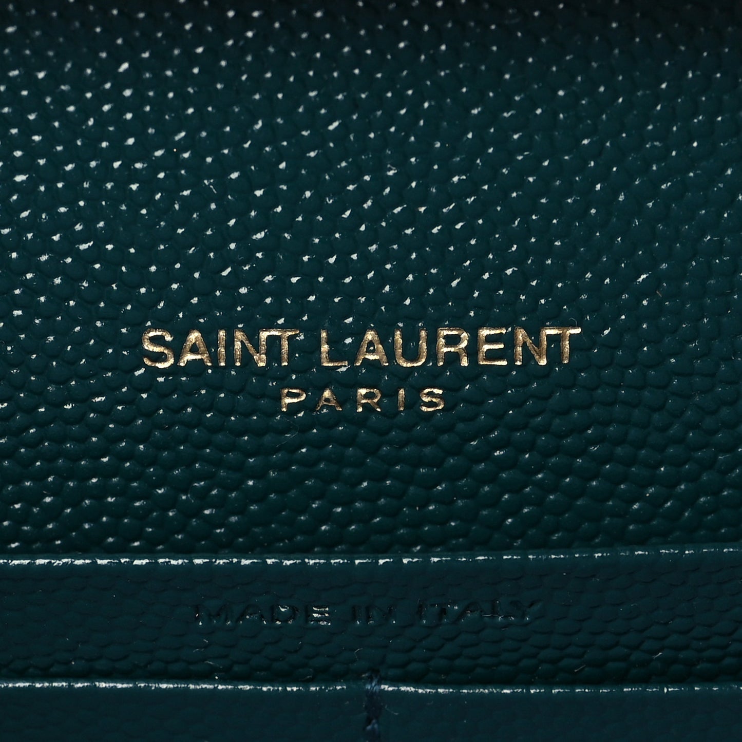 Grain De Poudre Mixed Matelasse Triquilt Monogram Chain Wallet Sea Turquoise