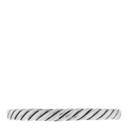 David Yurman Sterling Silver Stackable Cable Ring 58 8.5 1 of 4