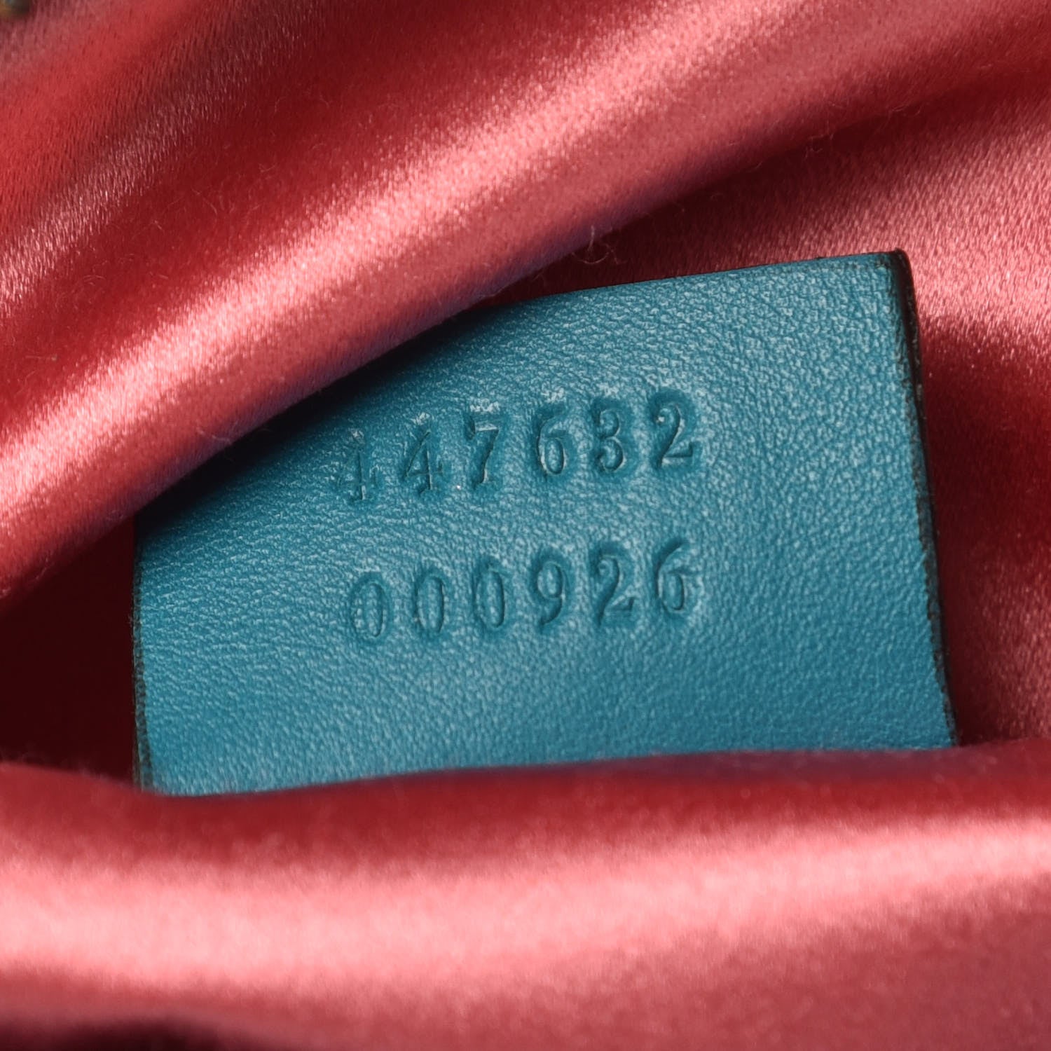 Gucci Velvet Matelasse Small GG Marmont Chain Shoulder Bag Pavone Cyan 7 of 10