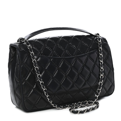 Chanel Lambskin Quilted Jumbo Easy Carry Flap Black 3 of 9