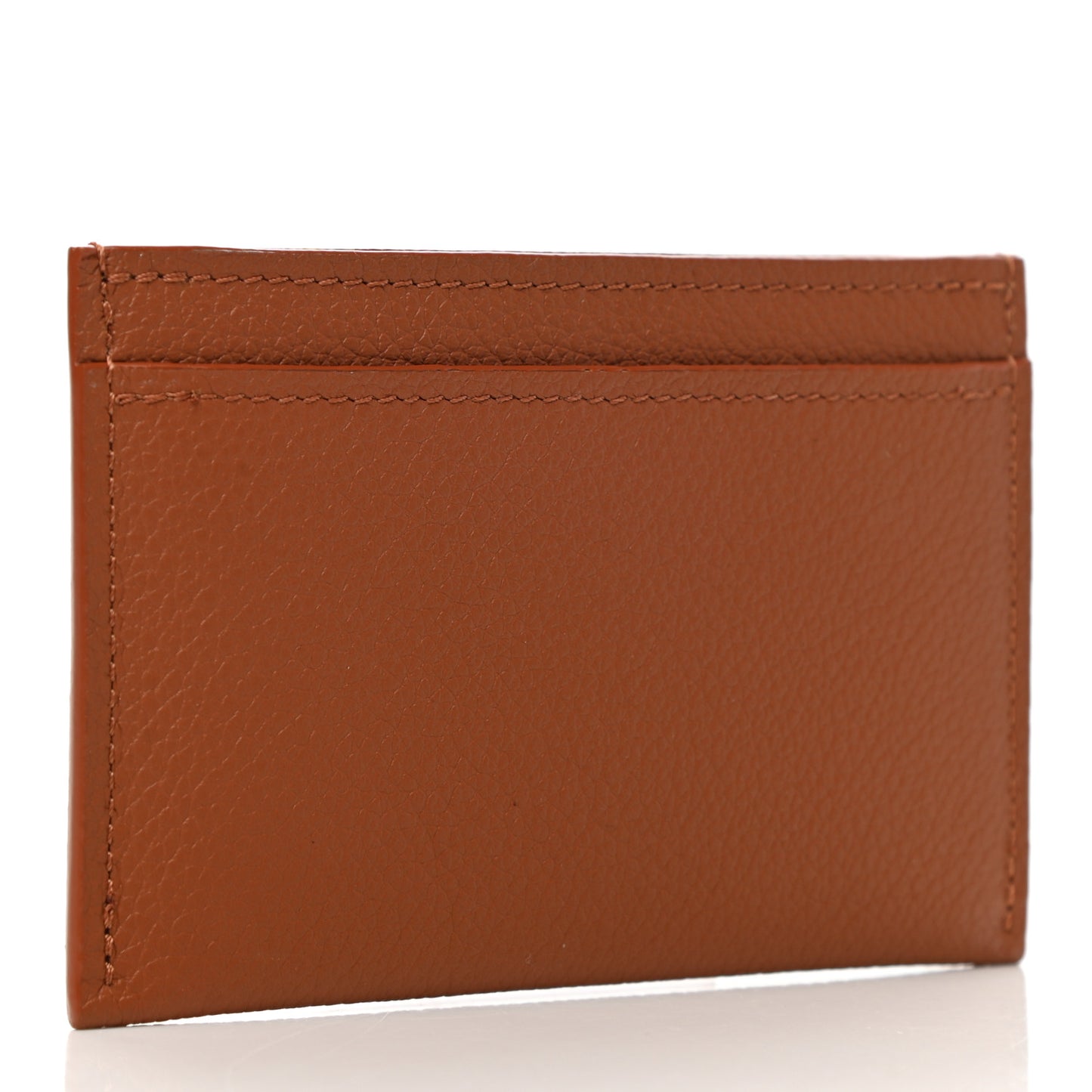 Calfskin Lockme Card Holder Caramel