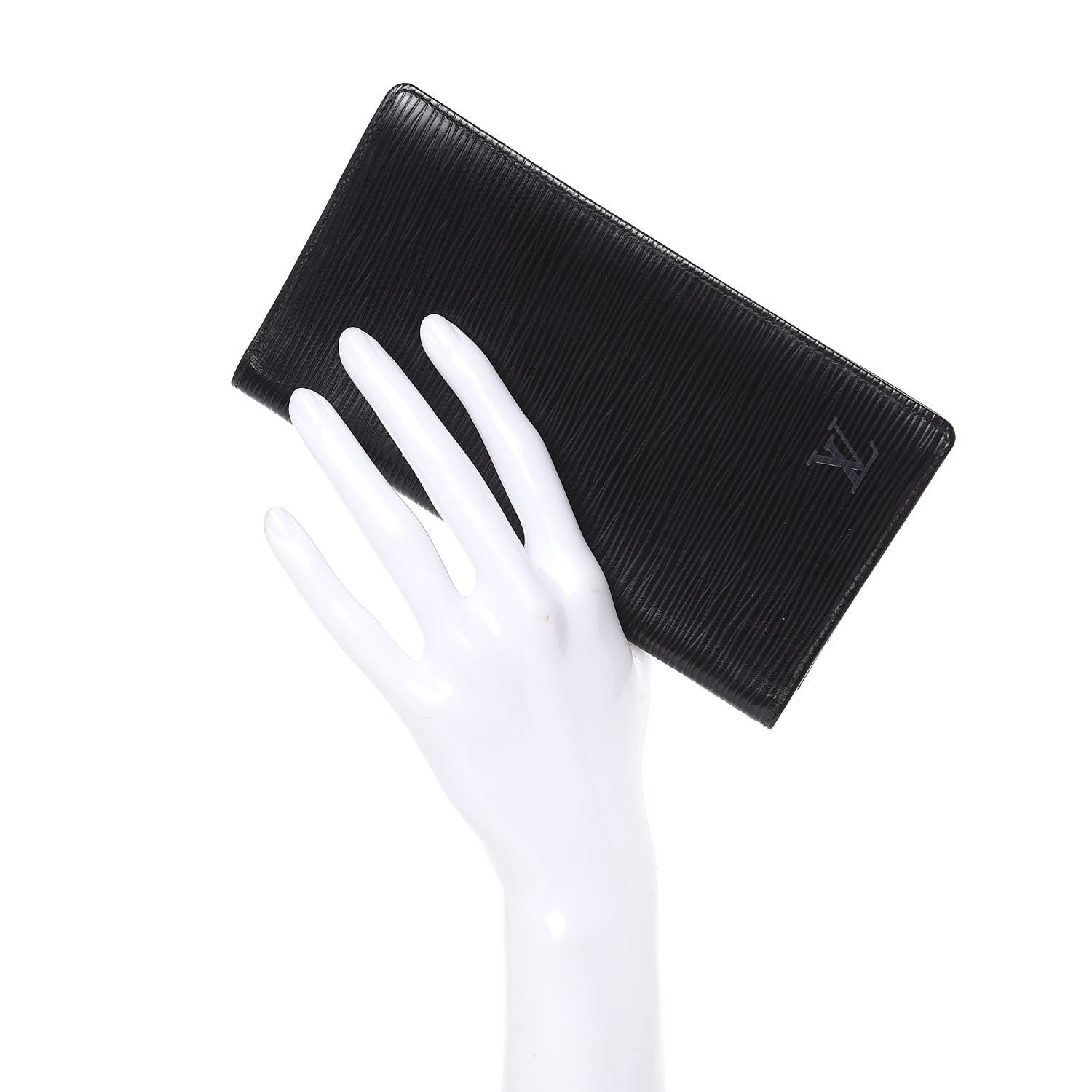 Louis Vuitton Epi Checkbook Organizer Wallet Black 2 of 10