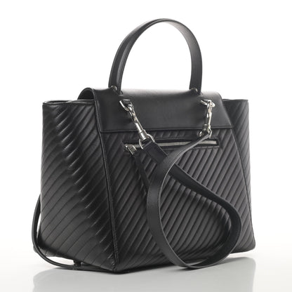 Celine Calfskin Diagonal Quilted Mini Belt Bag Black 4 of 16