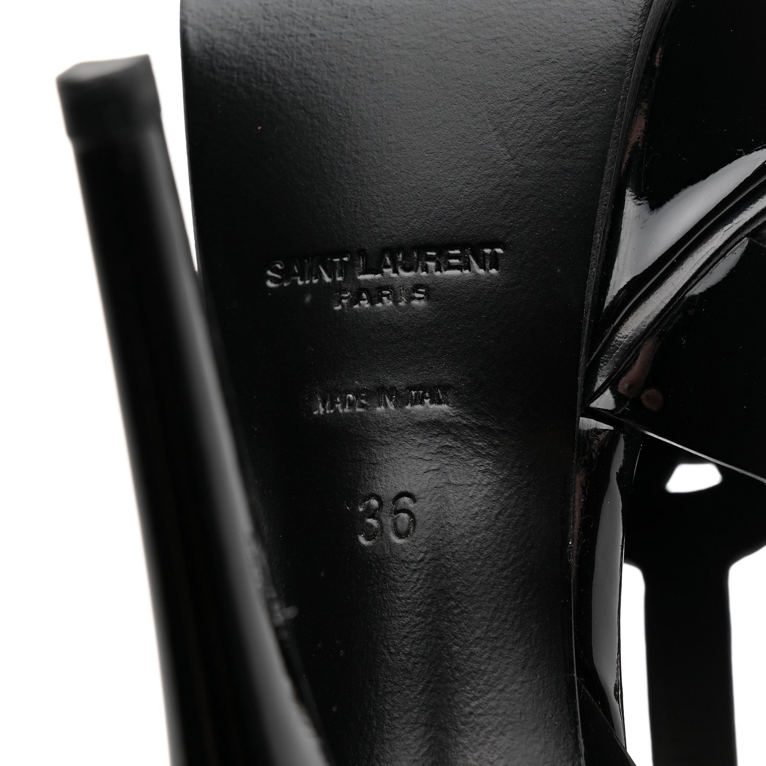 Saint Laurent Patent Tribute 105 Platform Sandals 36 Black 7 of 8