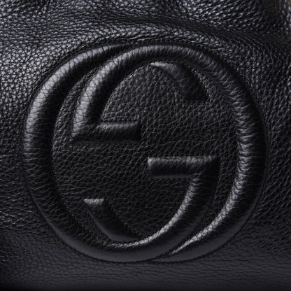 Gucci Pebbled Calfskin Medium Soho Chain Shoulder Bag Black 9 of 14