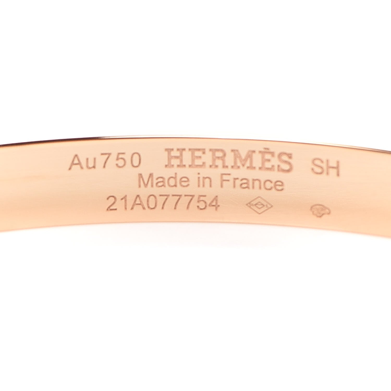 Hermes 18K Rose Gold PM Collier De Chien Bracelet SH 5 of 6