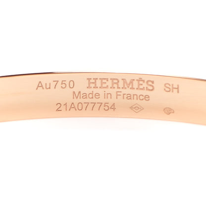 Hermes 18K Rose Gold PM Collier De Chien Bracelet SH 5 of 6