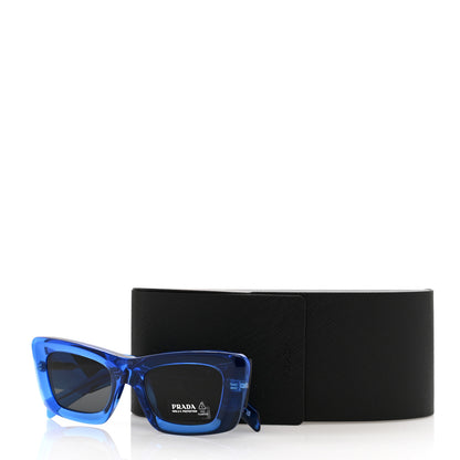 Prada Acetate Symbole Sunglasses SPR 13Z Crystal Electric Blue 7 of 7