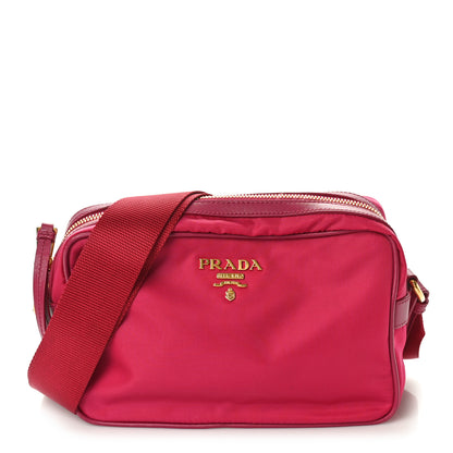 Prada Tessuto Nylon Soft Calf Camera Bag Ibisco 1 of 10