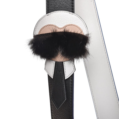 Fendi Vitello Dolce Mink Fur Karlito Inlay Strap You Black Multicolor 2 of 5