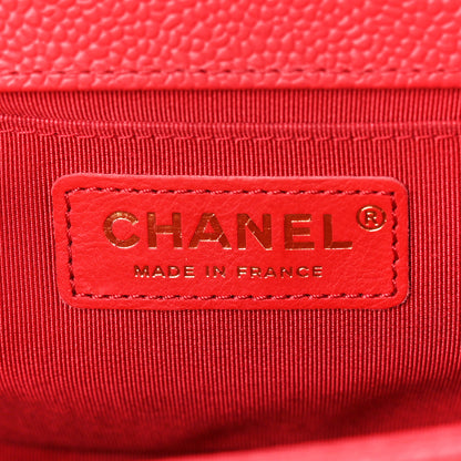 Chanel Caviar Quilted Medium Boy Flap Red 6 of 10
