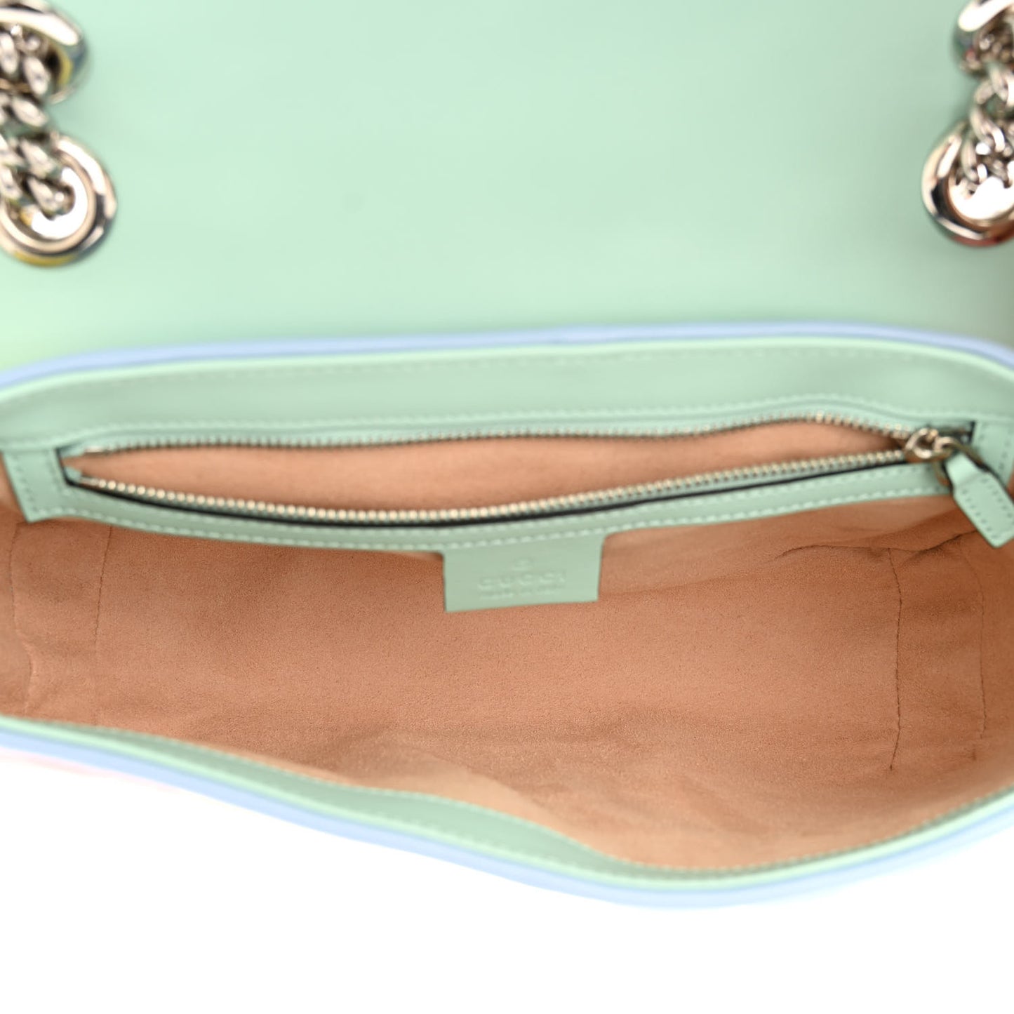 Calfskin Matelasse Diagonal Small GG Marmont Shoulder Bag Multicolor Pastel