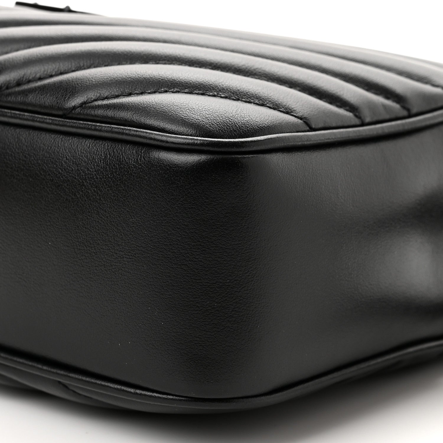 Saint Laurent Calfskin Matelasse Monogram Lou Camera Bag Black 9 of 9