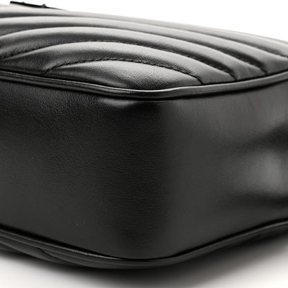 Saint Laurent Calfskin Matelasse Monogram Lou Camera Bag Black 9 of 9