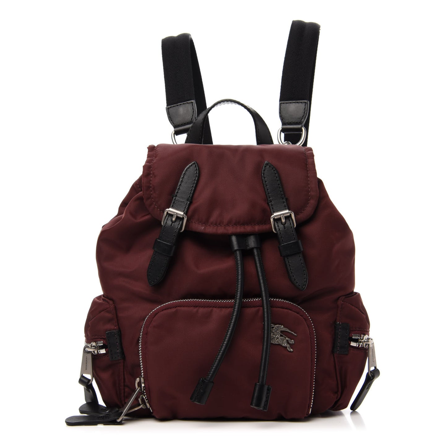 Nylon Small Rucksack Backpack Burgundy