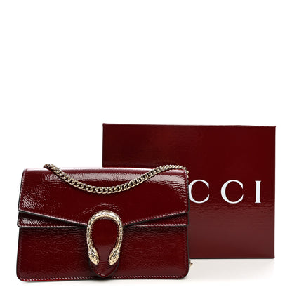 Gucci Crinkled Patent Mini Dionysus Shoulder Bag Rosso Ancora Red 10 of 10