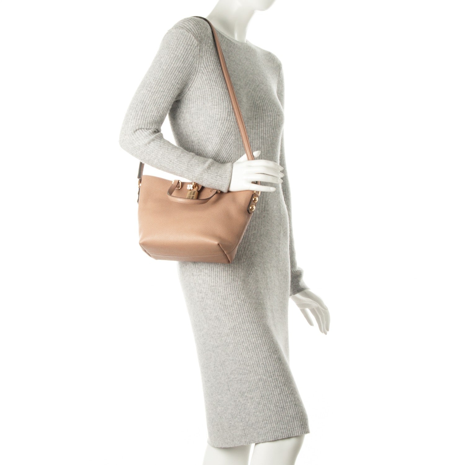 Dolce & Gabbana Pebbled Calfskin Small Tote Nude 2 of 7