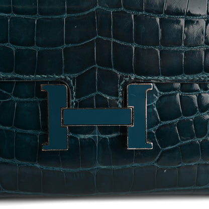 Hermes Shiny Alligator Enamel Constance Wallet Colvert 12 of 16