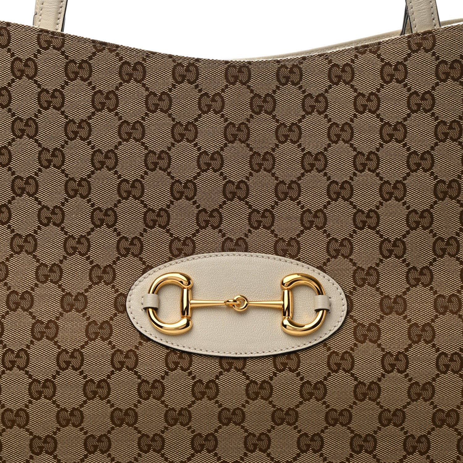 Gucci Monogram New Sakai Calfskin Lux Horsebit 1955 Tote Beige Ebony Mystic White 10 of 10