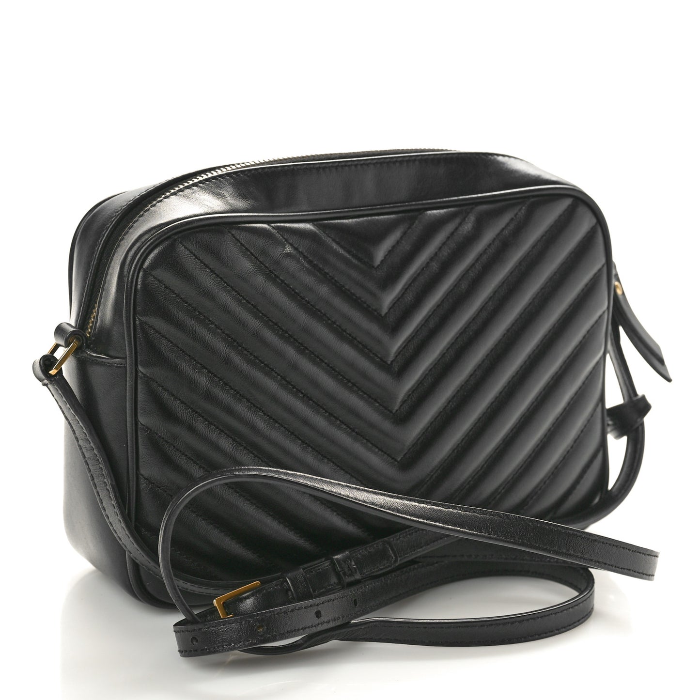 Calfskin Matelasse Monogram Lou Camera Bag Black