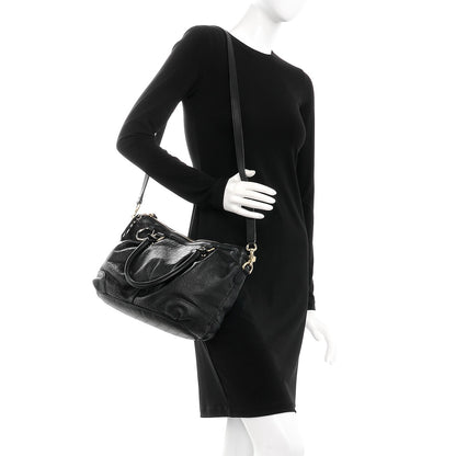 Gucci Guccissima Medium Sukey Top Handle Bag Black 2 of 8