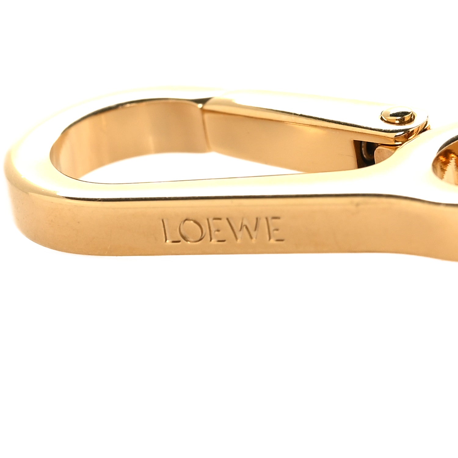 Loewe Brass Donut Chain Shoulder Strap Glay Green 4 of 5