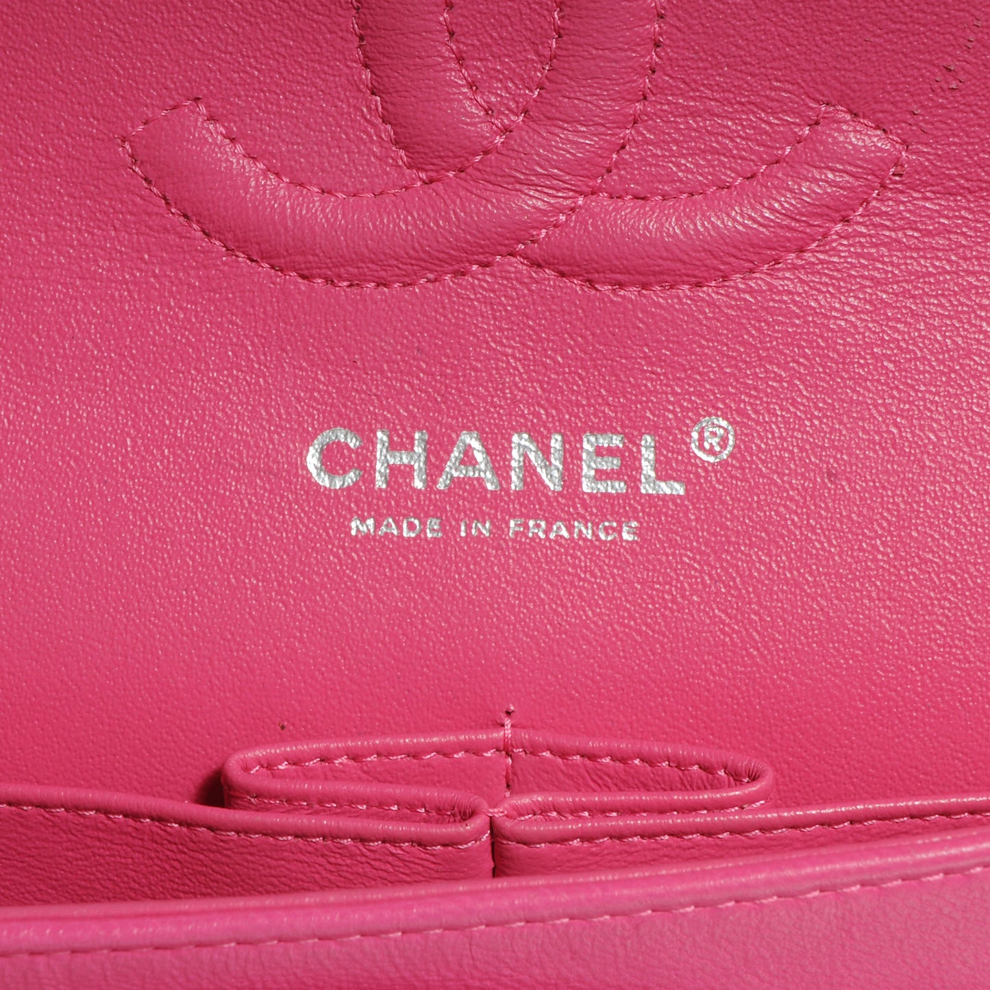 Patent Quilted Medium Double Flap Pink