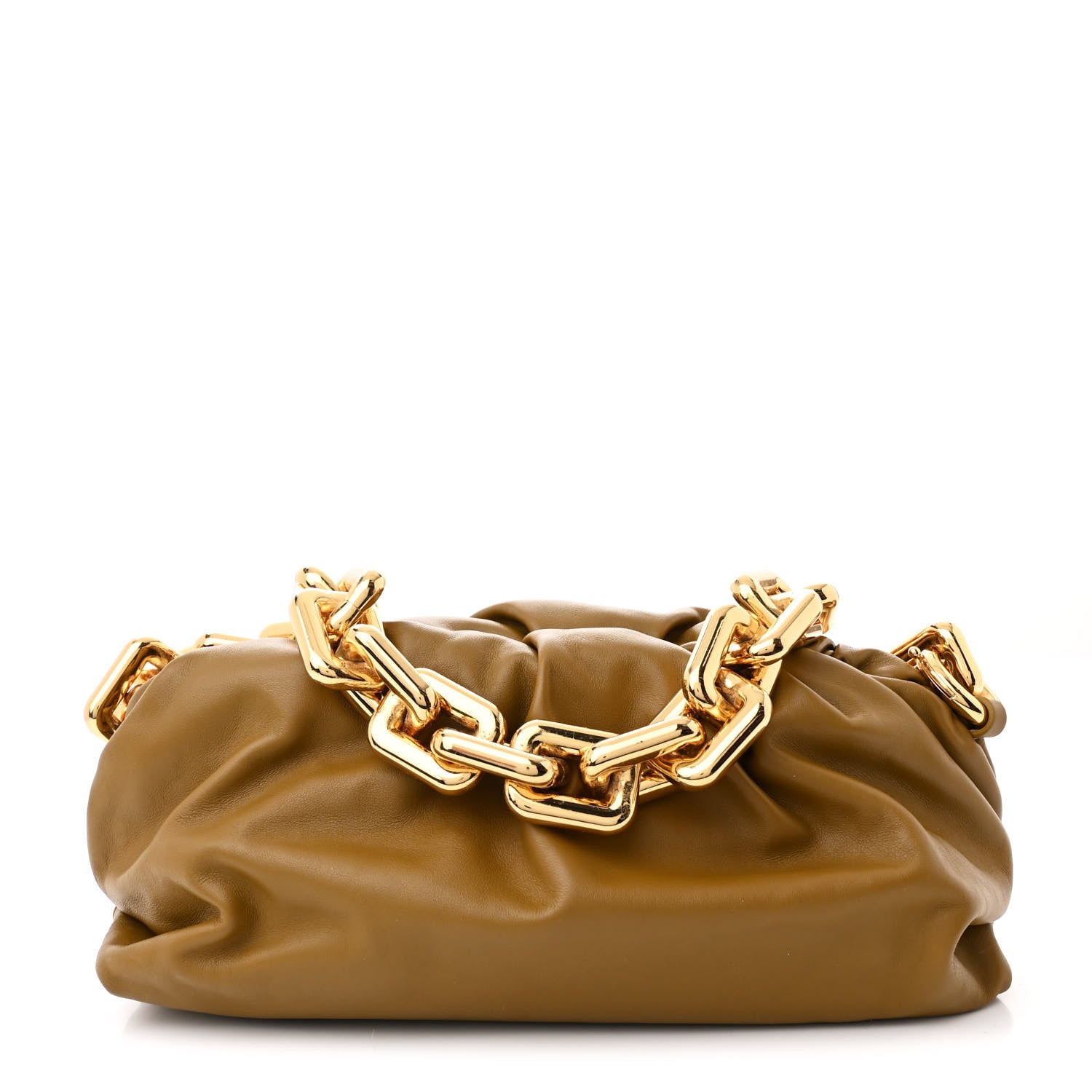 Bottega Veneta Calfskin The Pouch Chain Teak 1 of 11