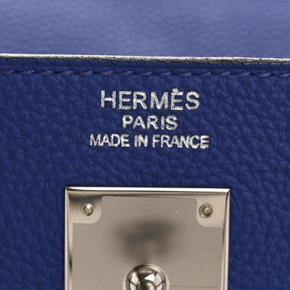 Hermes Togo Kelly Retourne 35 Bleu Electrique 6 of 11
