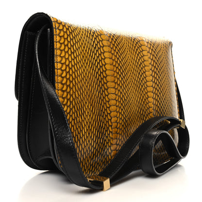 Celine Cobra Calfskin Medium Classic Box Flap Bag Yellow 2 of 10