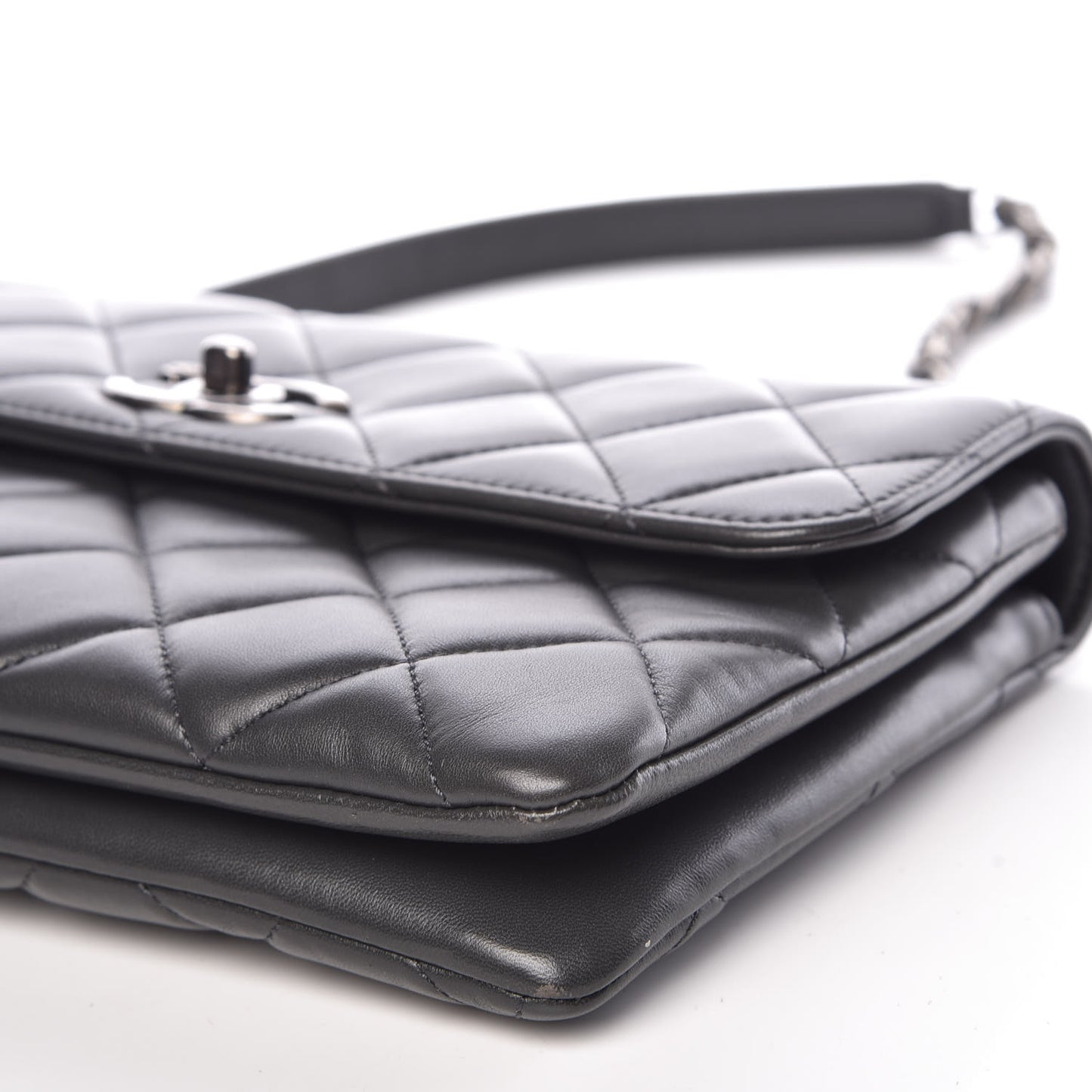 Lambskin Quilted Medium Trendy CC Flap Grey