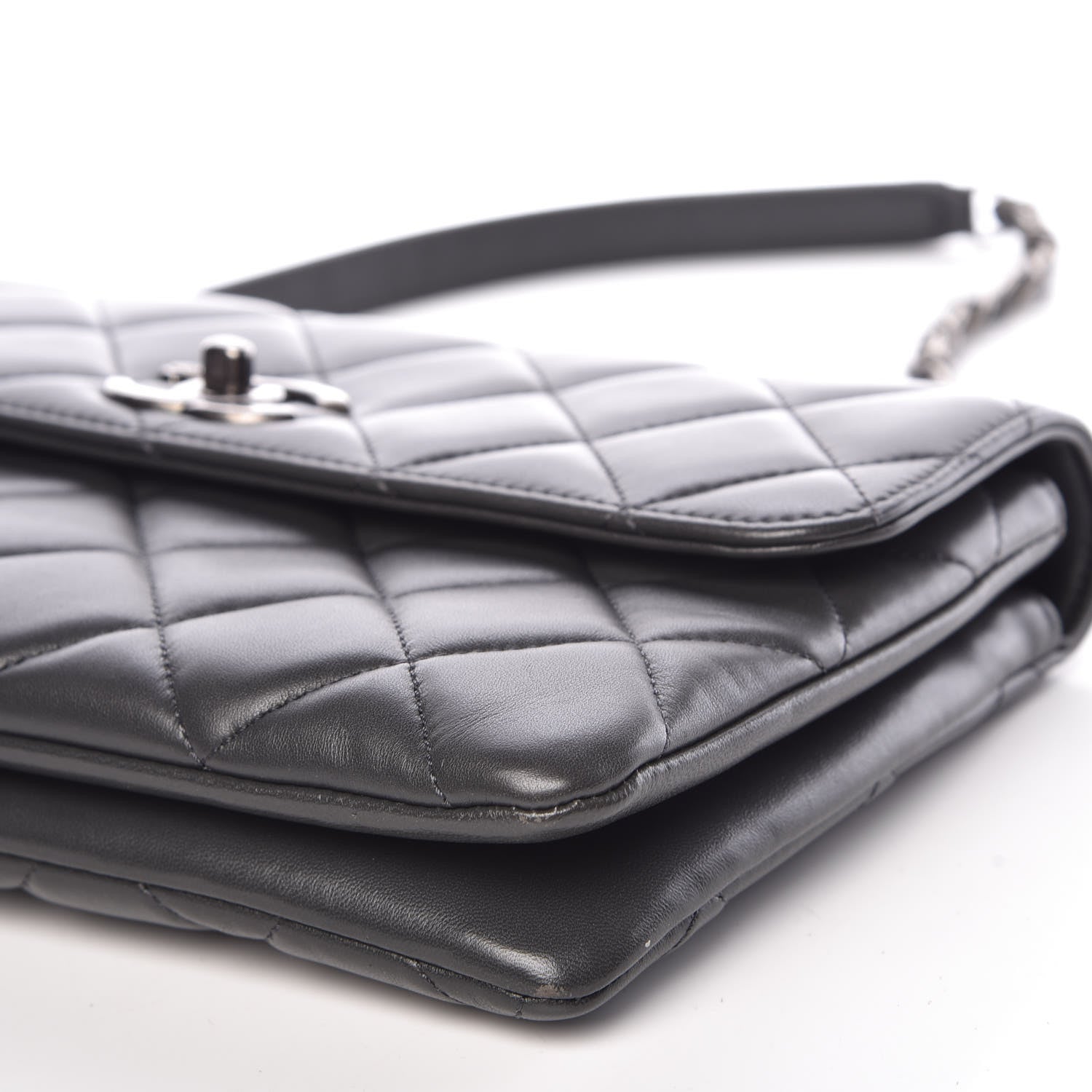 Chanel Lambskin Quilted Medium Trendy CC Flap Grey 9 of 11