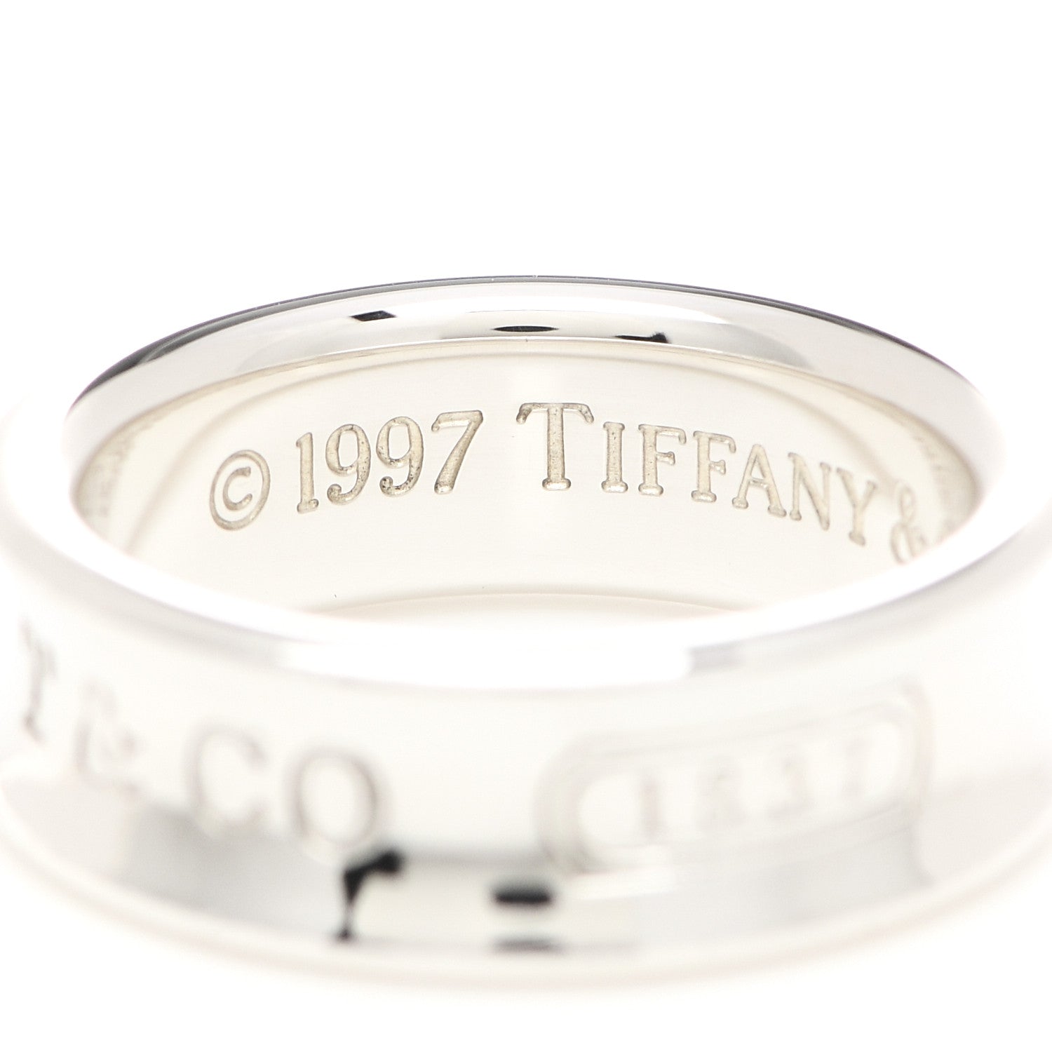 Tiffany Sterling Silver 1837 Band Ring 54 6.75 4 of 6