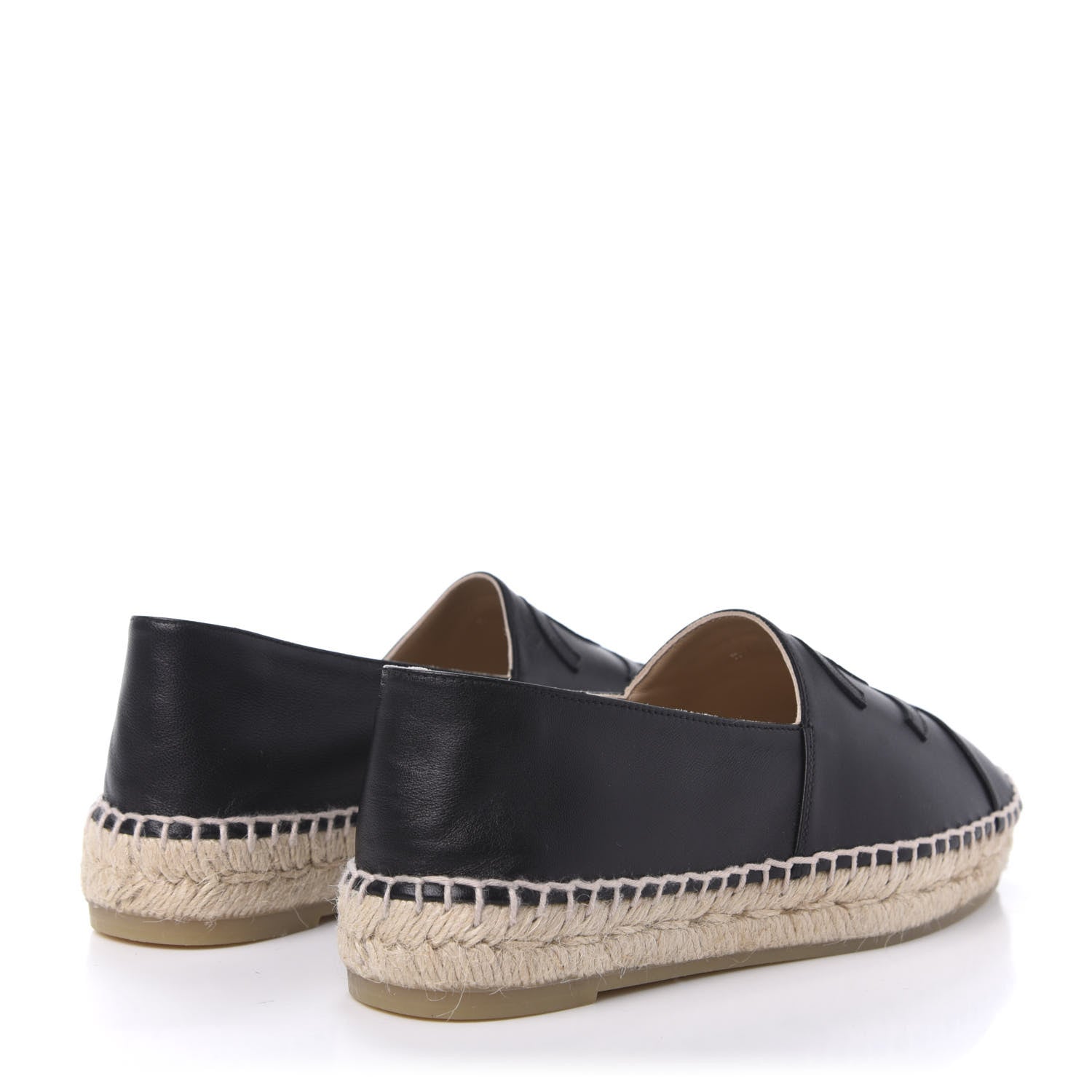 Chanel Lambskin CC Espadrilles 36 Black 4 of 9