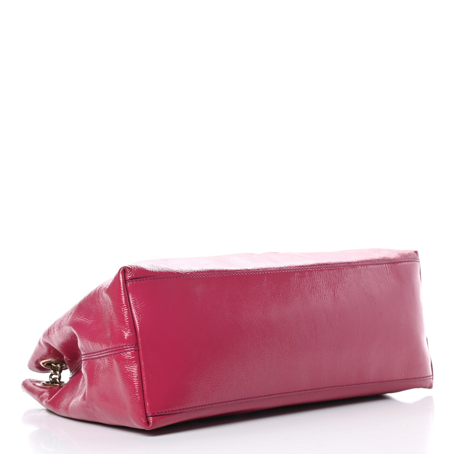 Vernice Naplack Medium Soho Chain Shoulder Bag Bright Bouganville