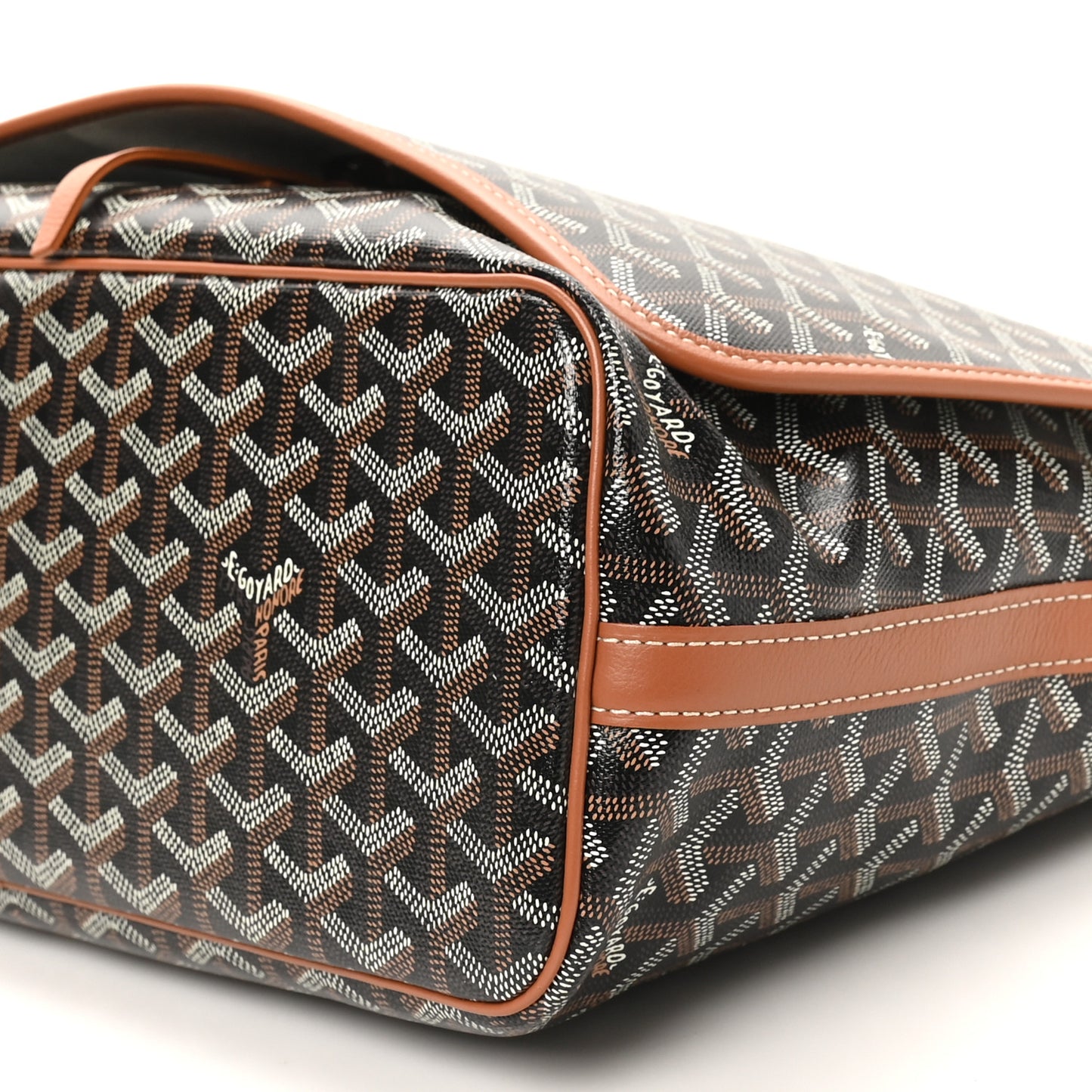 Goyardine Capetien Messenger Bag Black Gold