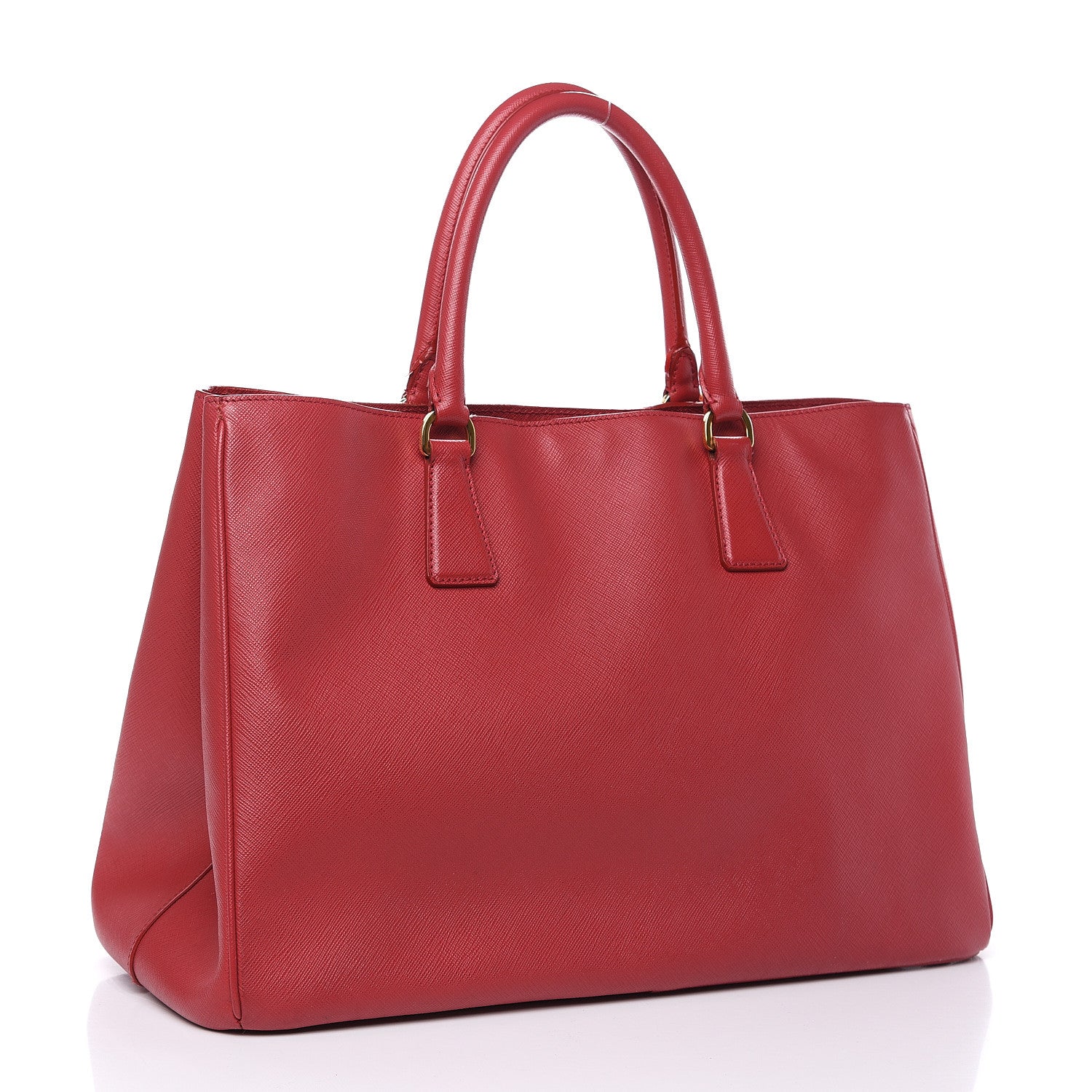 Prada Saffiano Lux Large Tote Fuoco 3 of 13