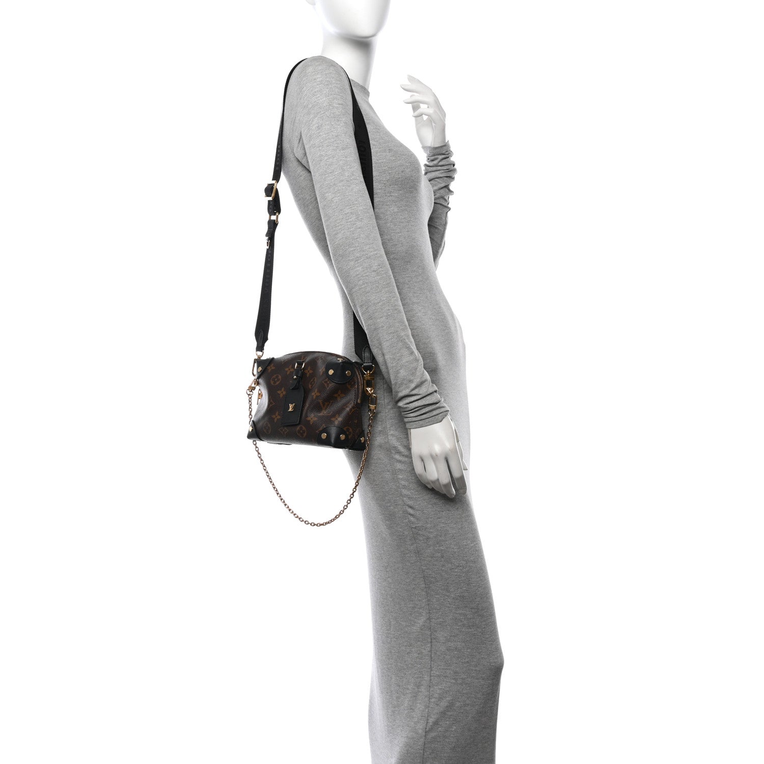 Louis Vuitton Monogram Petite Malle Souple Black 2 of 10