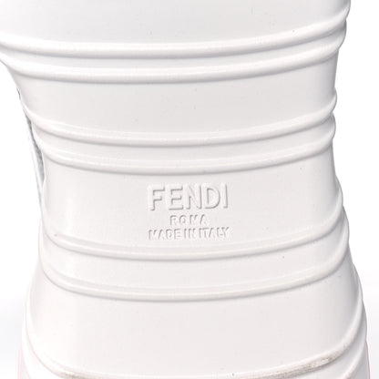 Fendi Calfskin Mesh FF Mens Chunky Sneakers 8 Pink White 6 of 7
