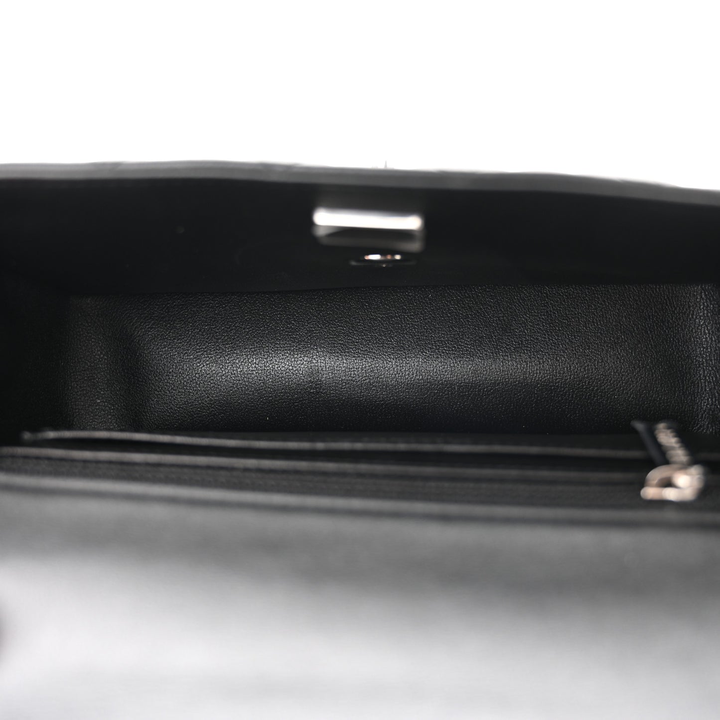 Lambskin Quilted Mini Rectangular Flap Black