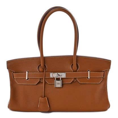 Hermes Taurillon Clemence JPG Shoulder Birkin II 42 Gold 1 of 11
