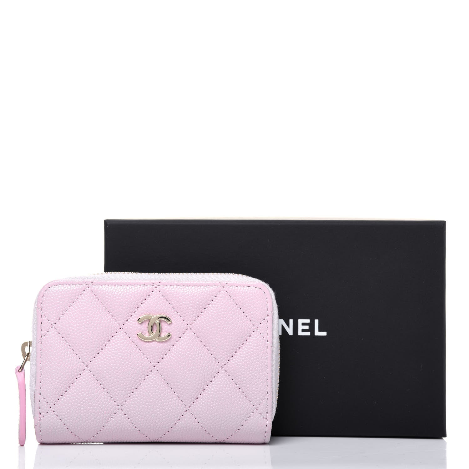 Chanel Caviar Quilted Zip Coin Purse Light Pink 10 of 10